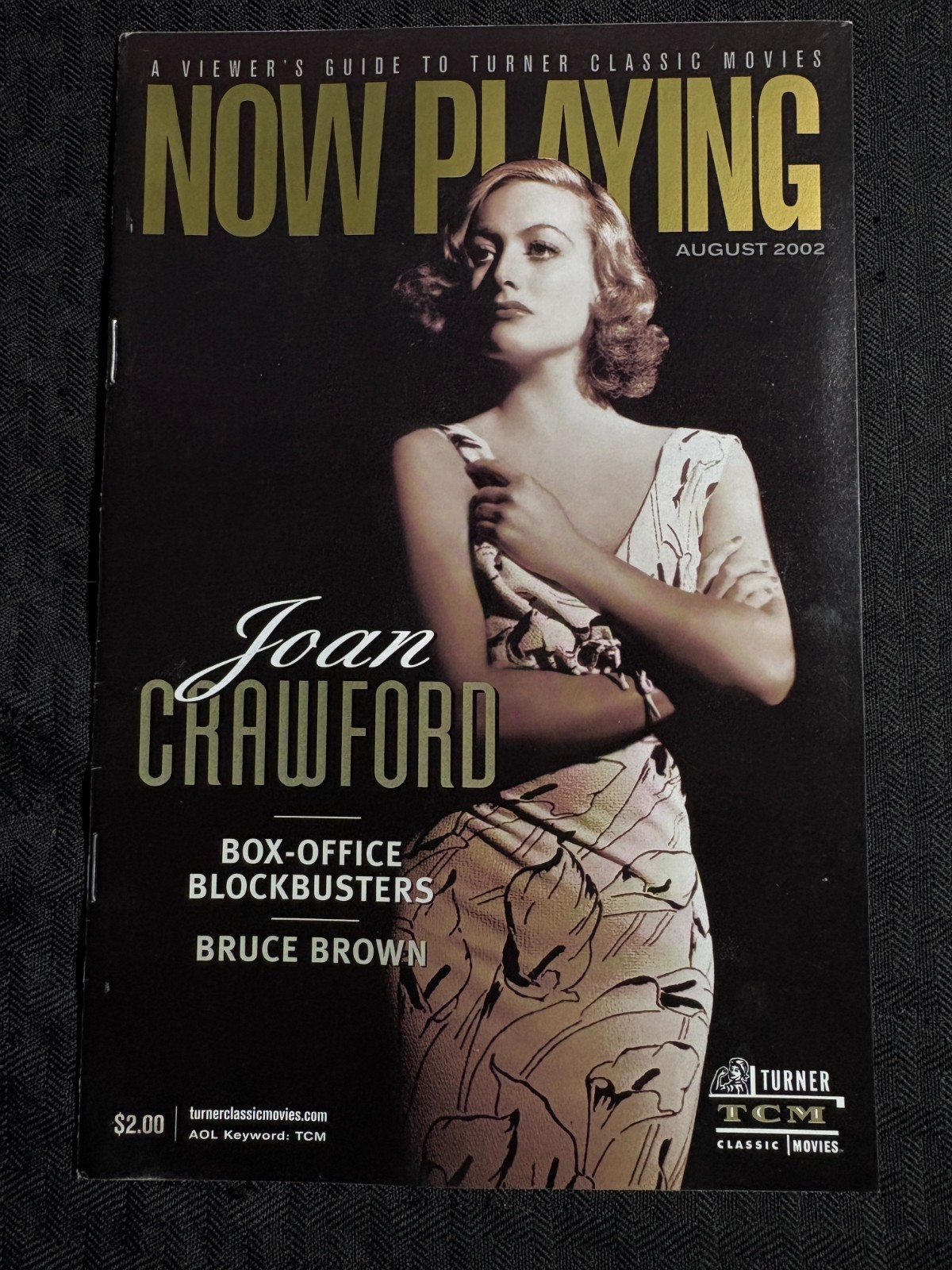 2002 Aug NOW PLAYING TCM Classic Movies Magazine FVF 7.0 Joan Crawford Cover