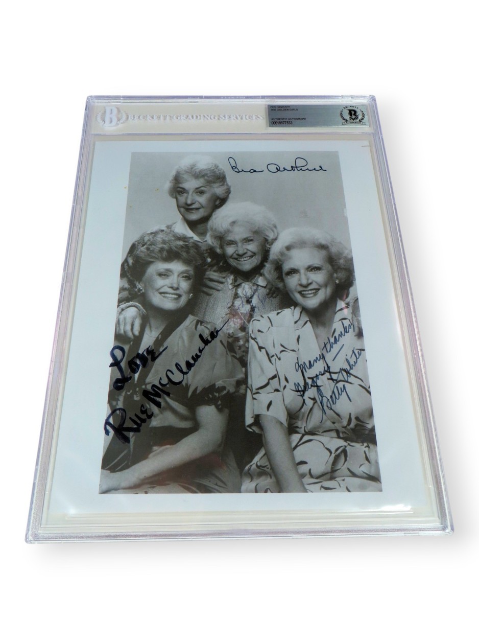 The Golden Girls Signed Autographed 8X10 Photo White Arthur Getty BAS Slab 533