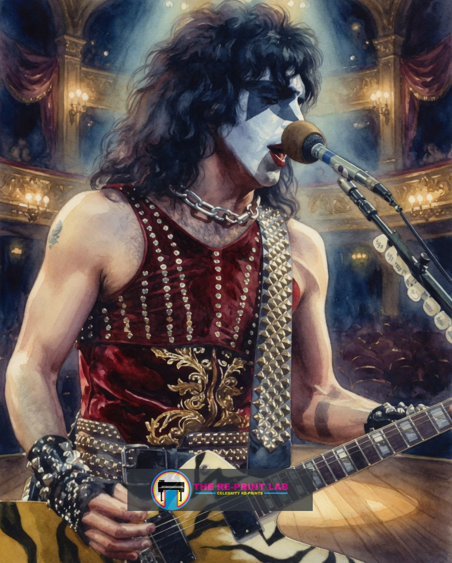 Paul Stanley KISS Watercolor 8×10 Reprint
