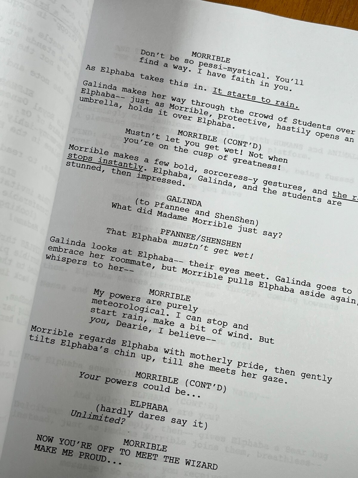Wicked & Wicked For Good Movie Scripts Signed- Autograph Reprints- Wicked Movie