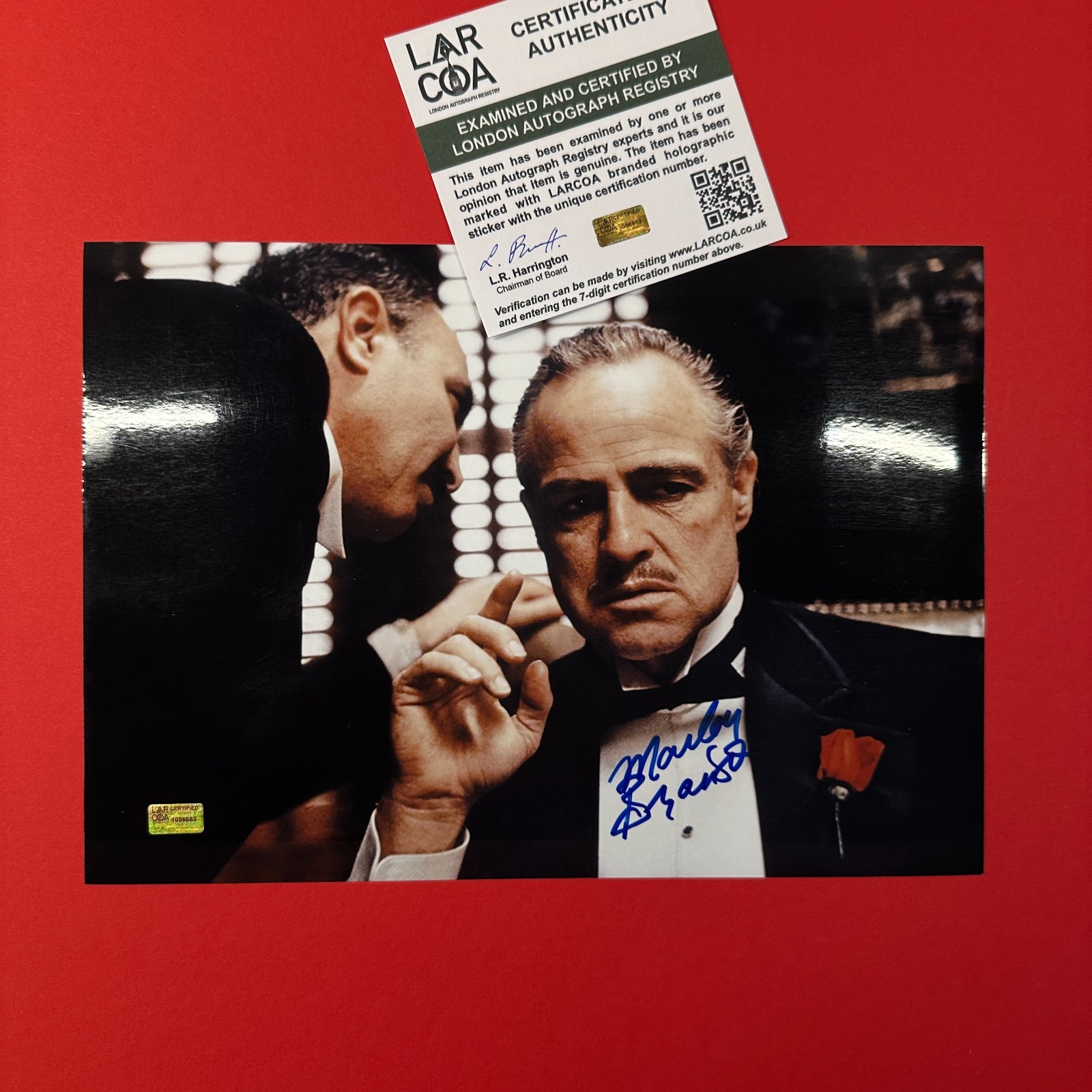 MARLON BRANDO Hand-Signed “The Godfather” 8×12 Photo + LAR COA – RARE
