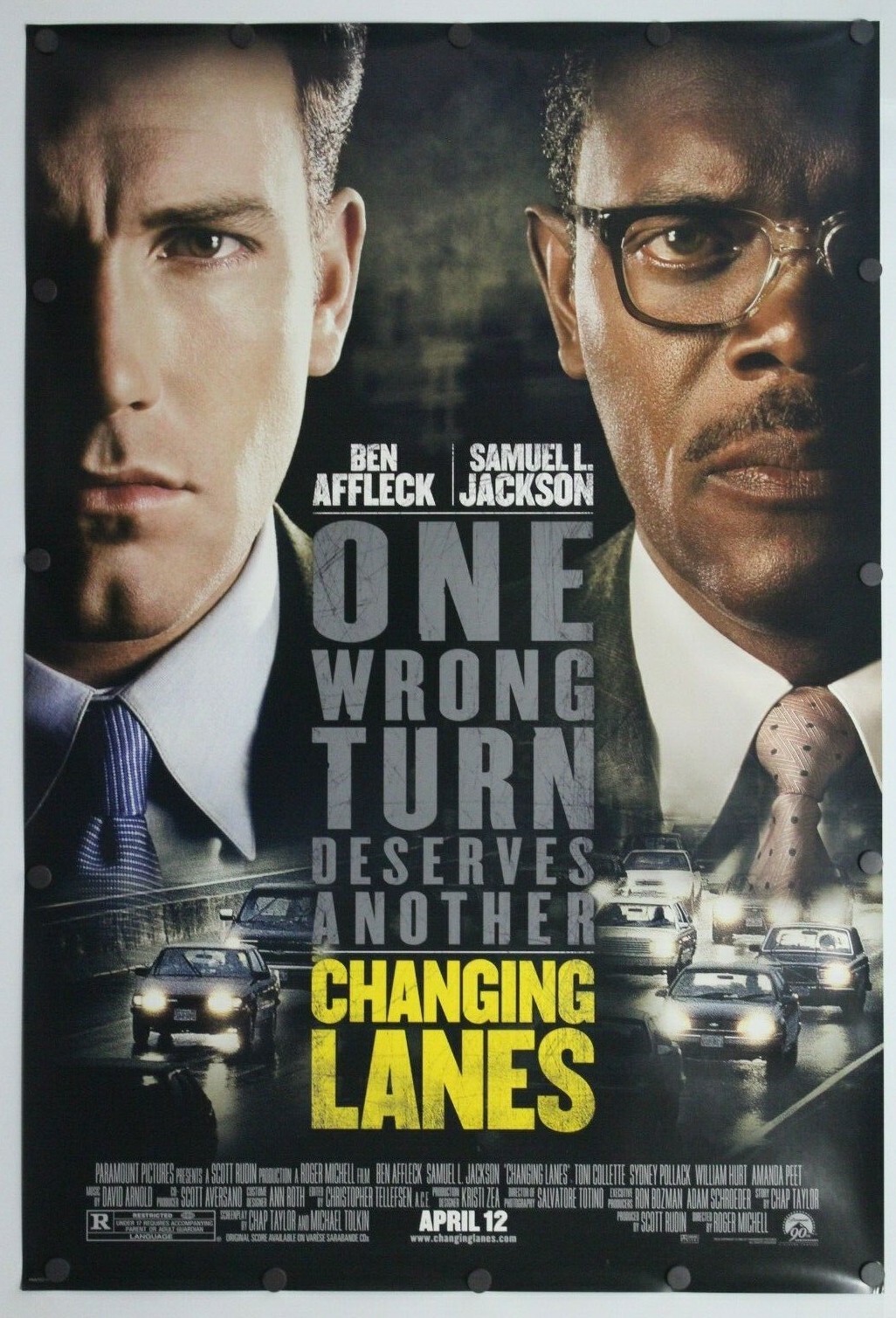 Changing Lanes 2002 Double Sided Original Movie Poster 27″ x 40″