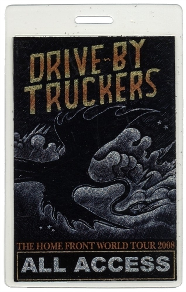 Drive By Truckers 2008 concert tour All Access Laminated Backstage Pass