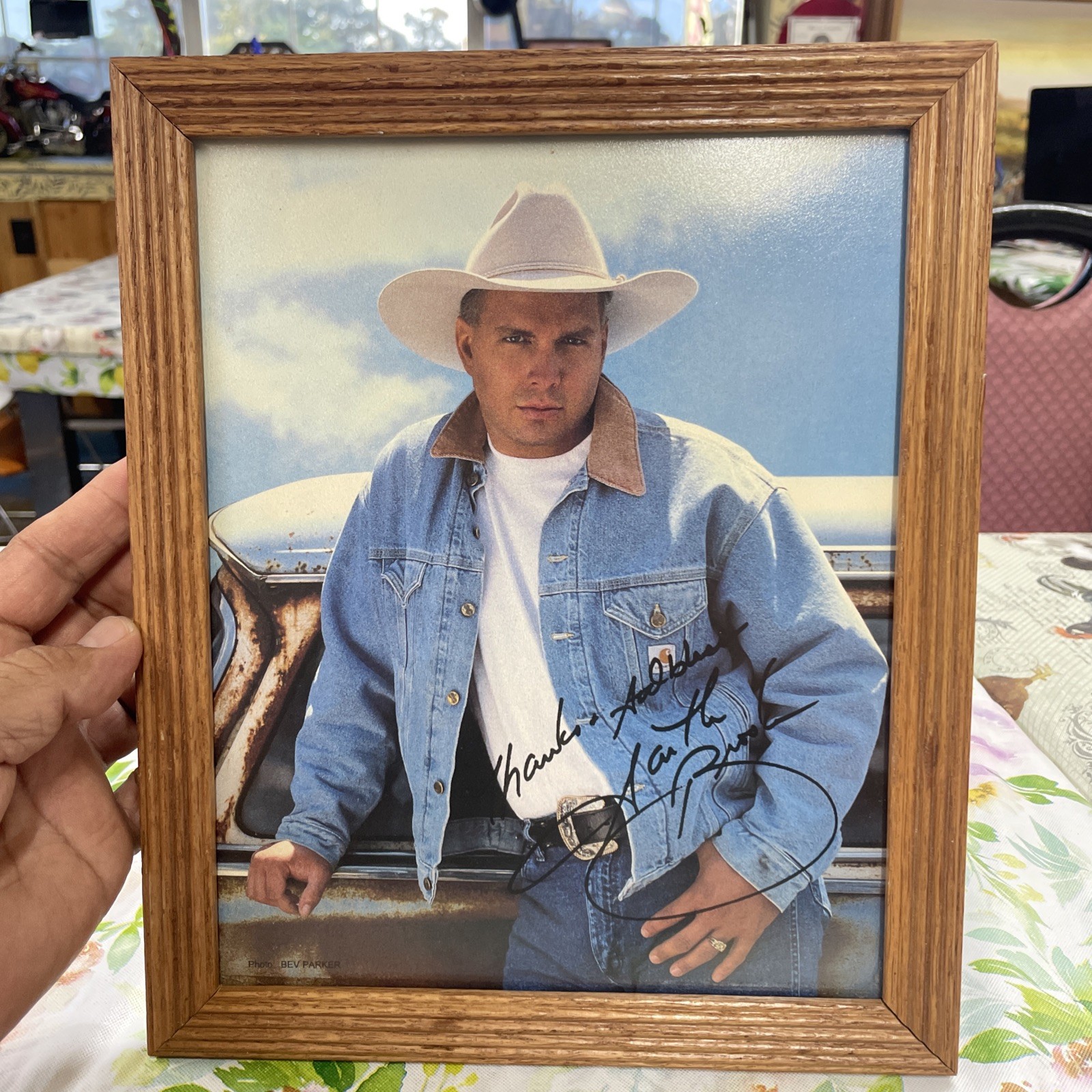 Vintage Garth Brooks Autographed 8×10 Photo Framed 1990 Nashville Country Music