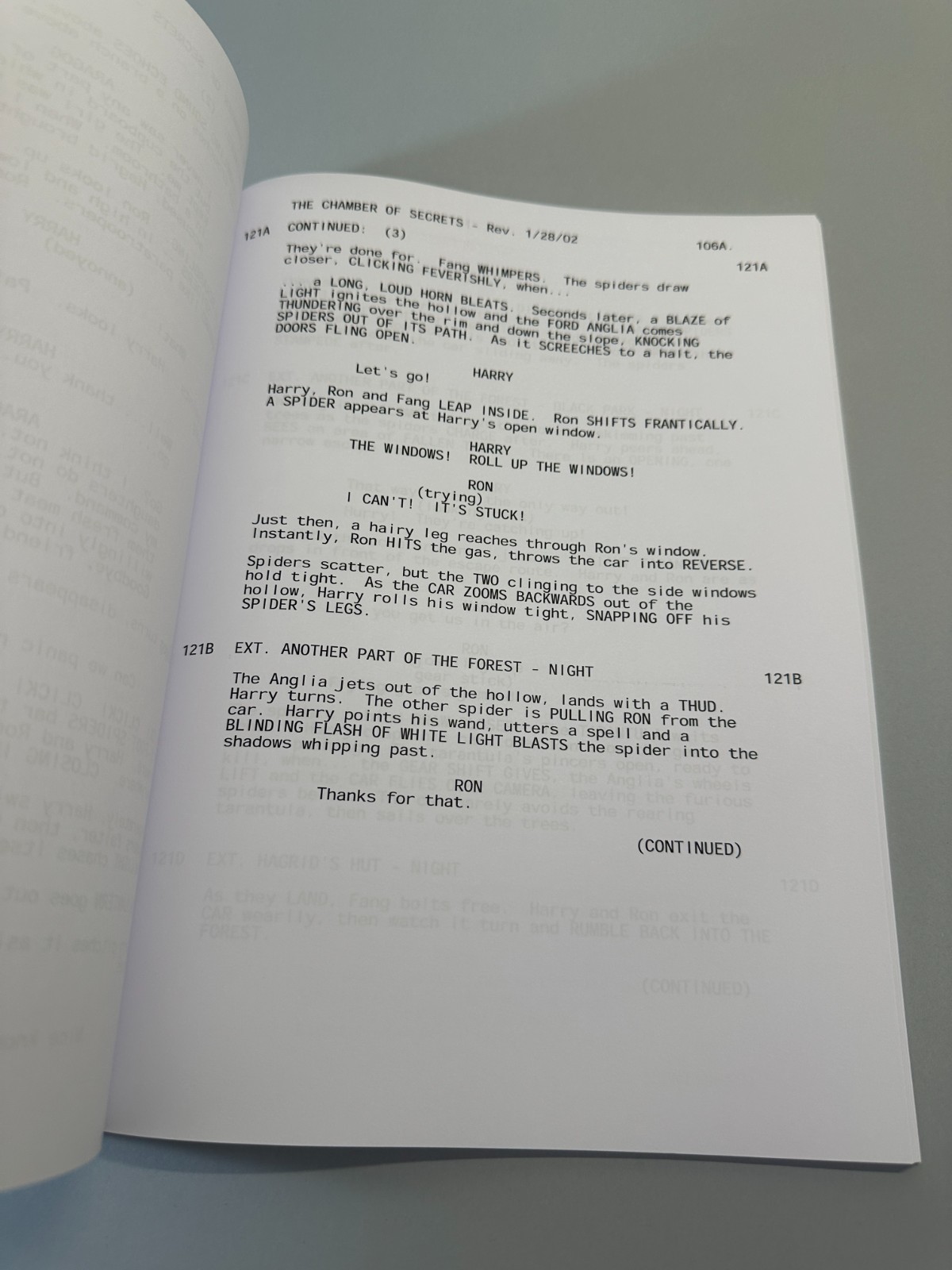 Harry Potter and the Chamber of Secrets 2002 Revised Shooting Script Screenplay