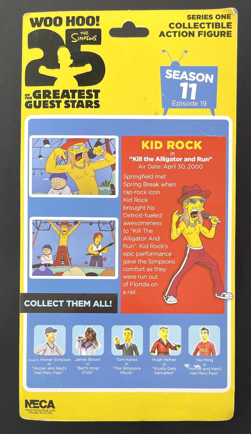 Kid Rock Signed Autograph NECA Simpsons Greatest Guest Stars Action Figure JSA