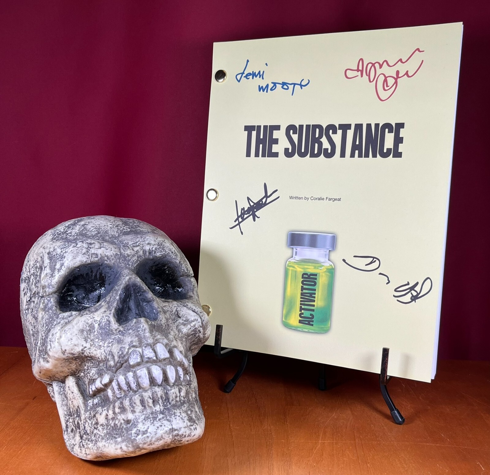 The Substance Script Signed- Autograph Reprints- 145 Pages- Demi Moore- Horror