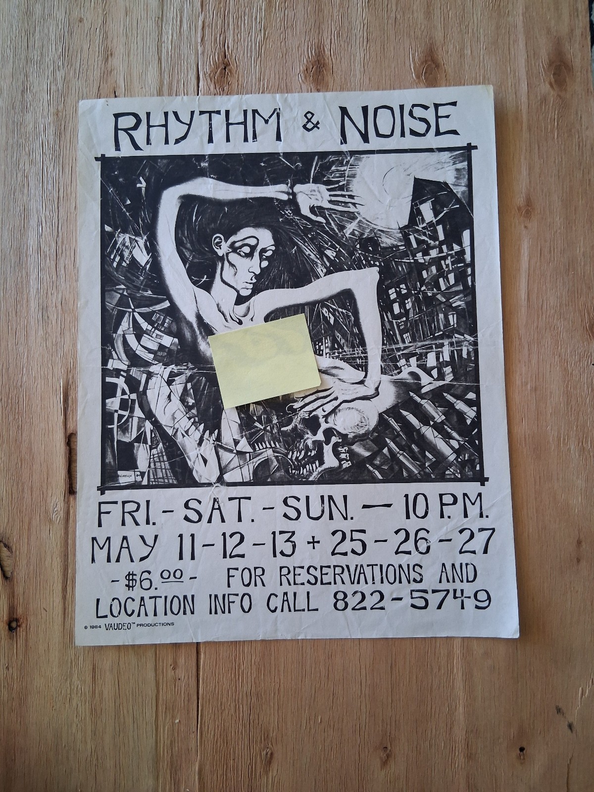 RHYTHM & NOISE May 1984 San Francisco flyer Ralph Records Industrial Residents