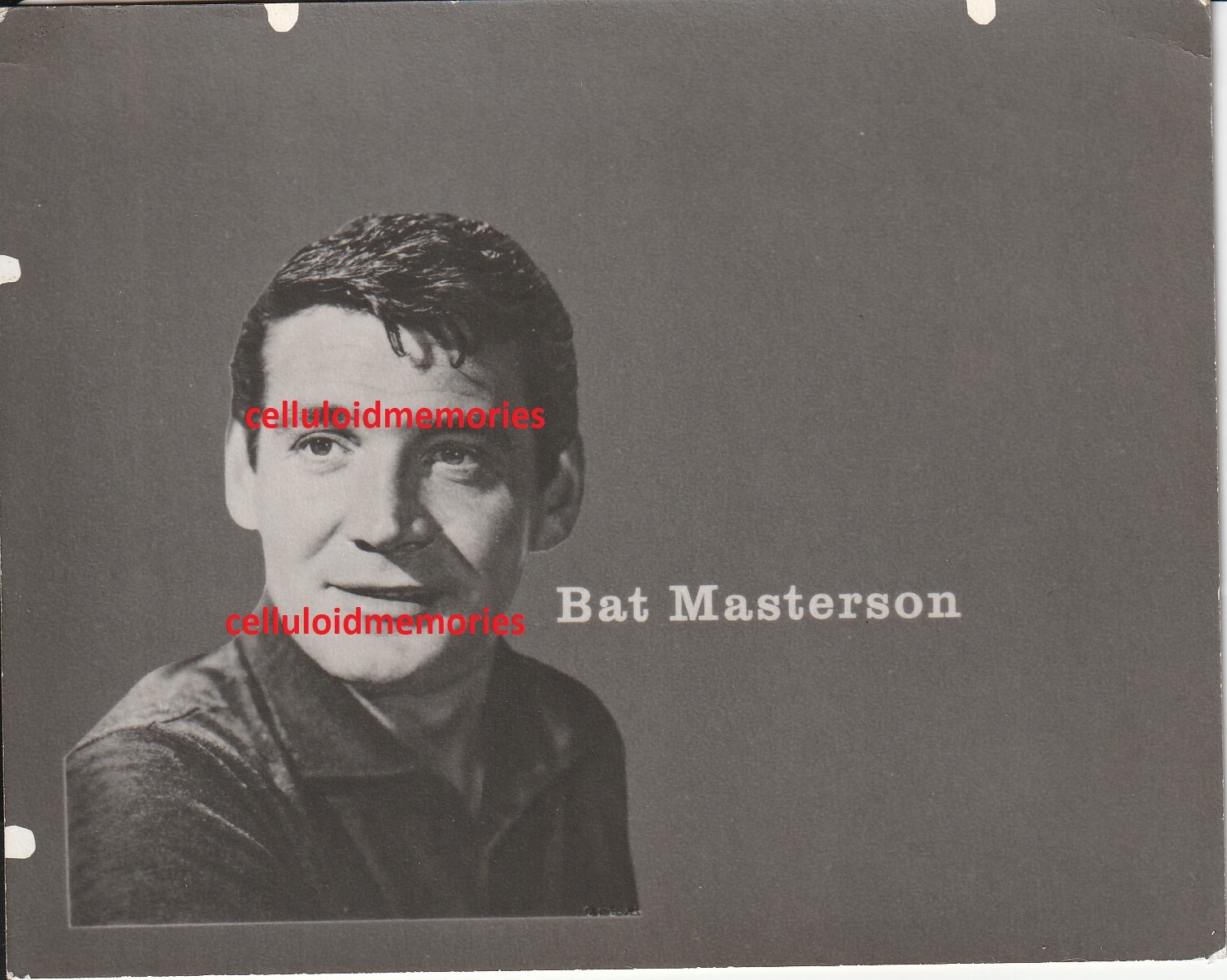 Original NBC Telop Bump Card Promo Photo 1958 Bat Masterson Gene Barry DBW # 8