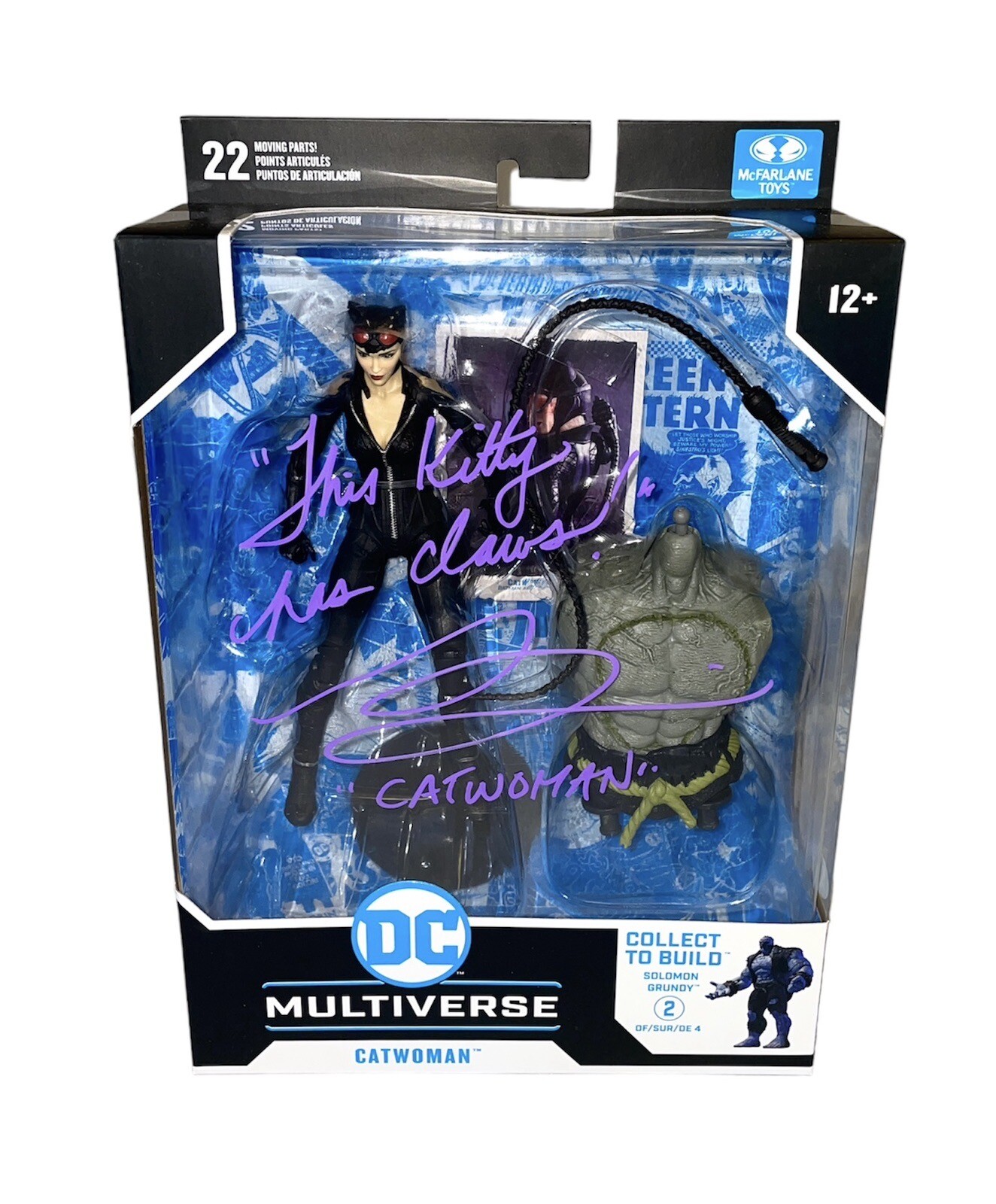 GREY DeLISLE Signed CATWOMAN Figure Batman DC Multiverse Toy Autograph JSA COA