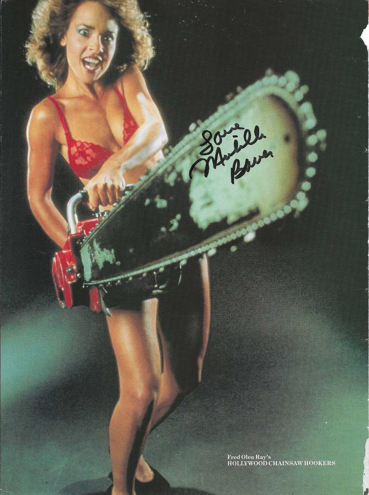 MICHELLE BAUER AUTOGRAPH SIGNED MAGAZINE PAGE (Hollywood Chainsaw Hookers)