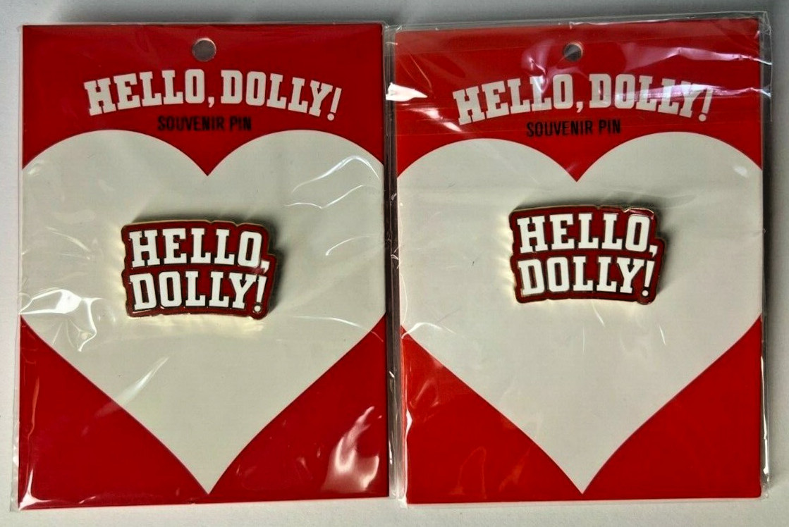 HELLO, DOLLY! BROADWAY MUSICAL 2 metal pin 2 pin OFFICIAL MERCHANDISE NEW!