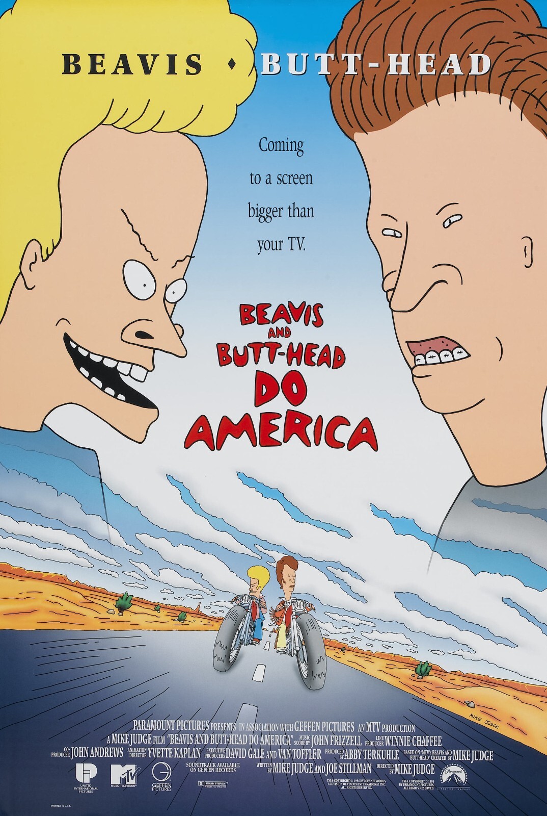 Beavis and Butthead Do America movie poster (b) – 11 x 17 inches