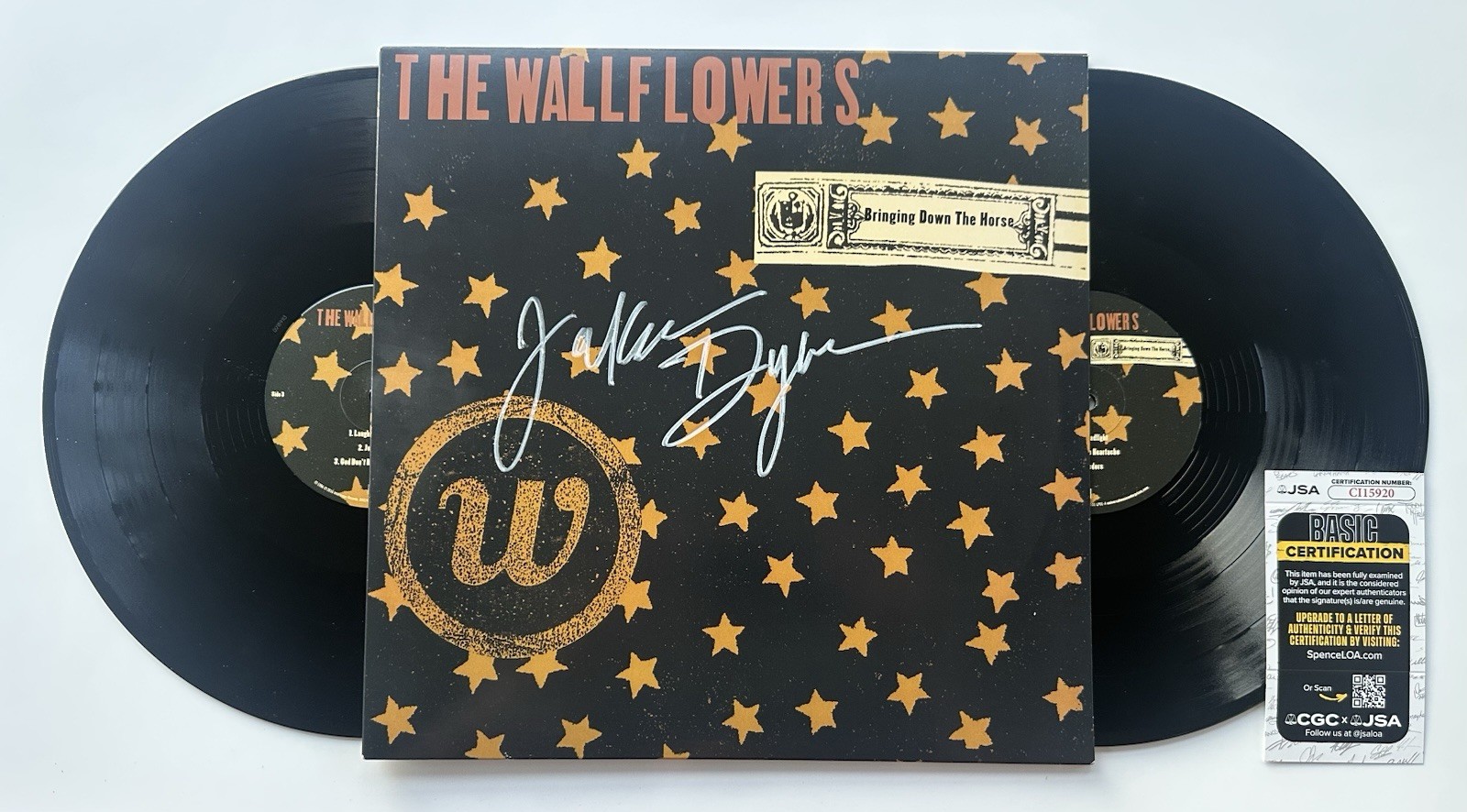 JAKOB DYLAN SIGNED BRINGING DOWN THE HORSE VINYL RECORD ALBUM LP JSA COA