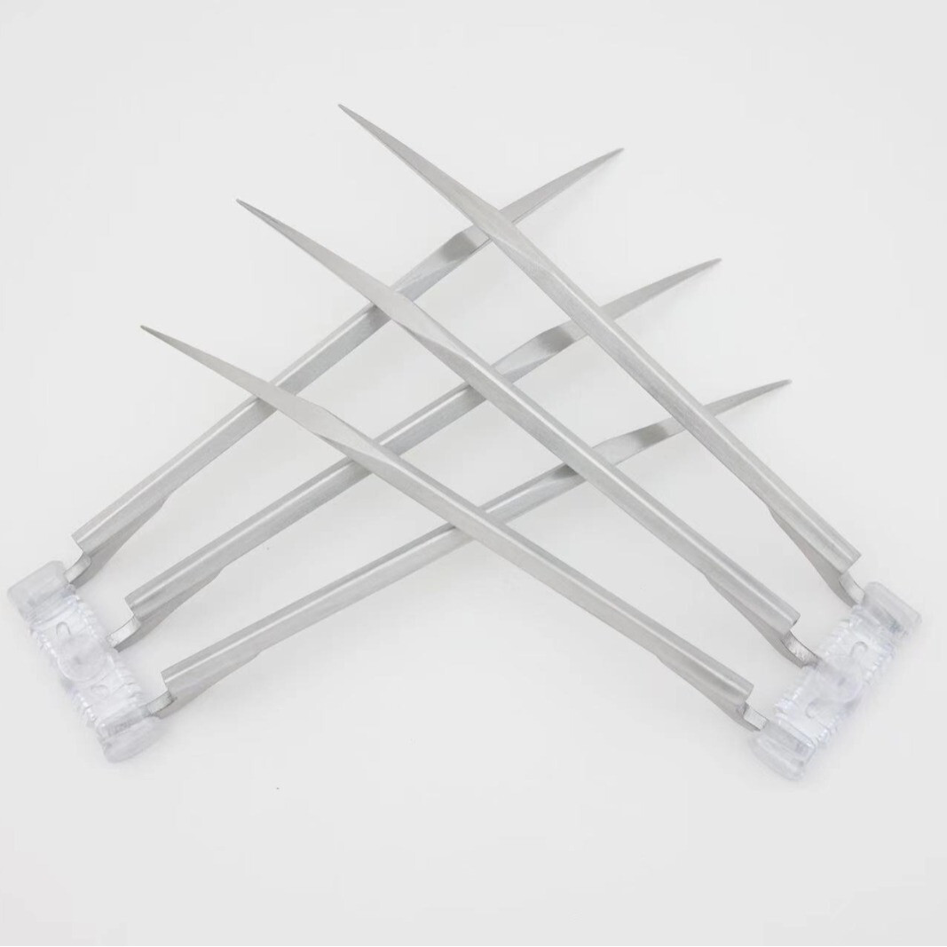Pair X-Men Wolverine Paws 1:1 Costume Cosplay Metal Claws Props Passivated Blade
