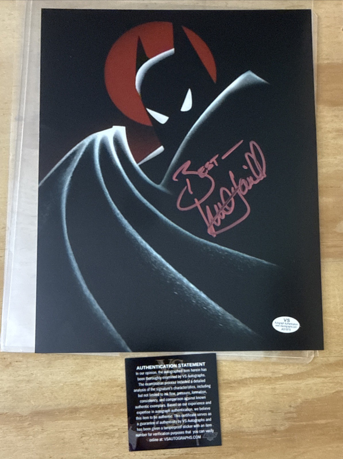 Mark Hamill Signed 8×10 Photo Iconic Voice Joker Batman: Animated Series VSA COA