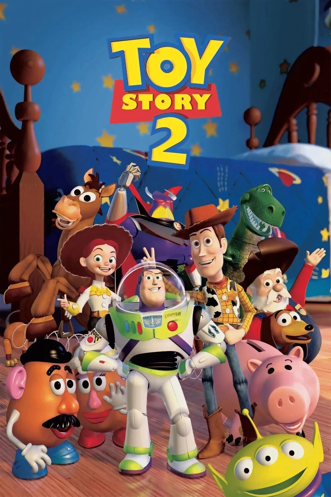 Toy Story 2 Disney Pixar Woody Buzz Lightyear Jessie Zurg Animated Movie Poster