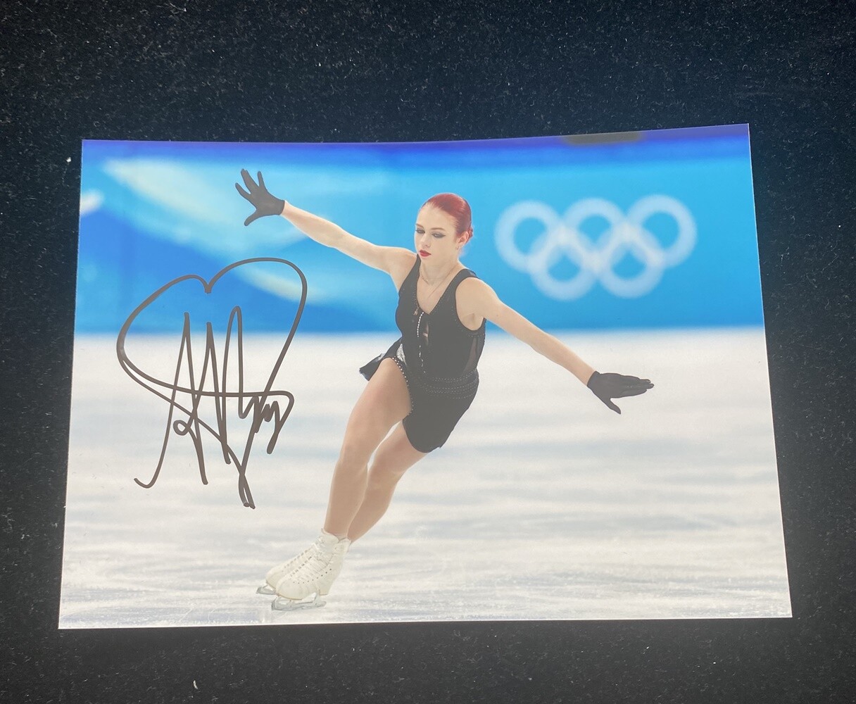 Alexandra Trusova Sasha Autographed Signed Photo Autographs figure skating 2022A