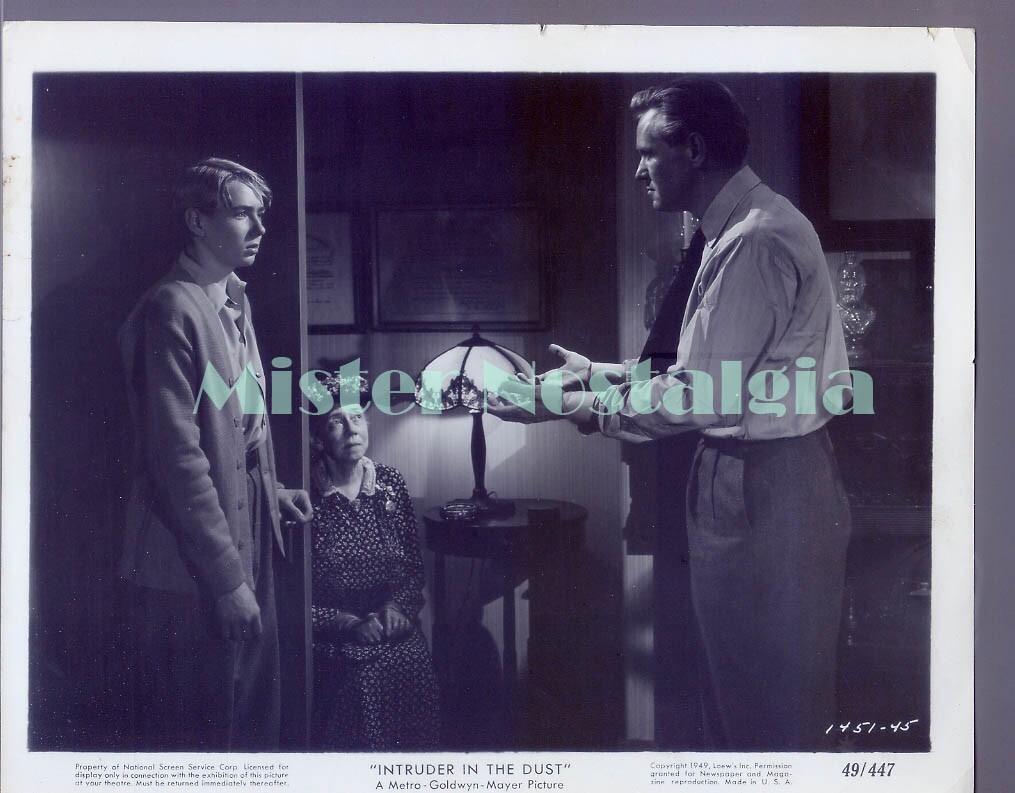Vintage Photo 1949 Claude Jarman Jr. David Brian in Intruder In The Dust