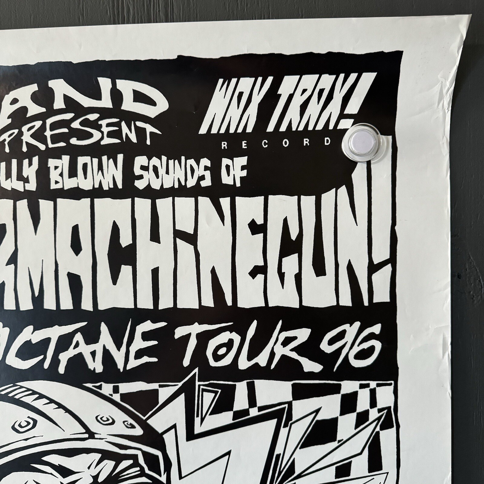 1996 Sister Machine Gun & Gravity Kills Tour Poster Wax Trax TVT Records 35×23
