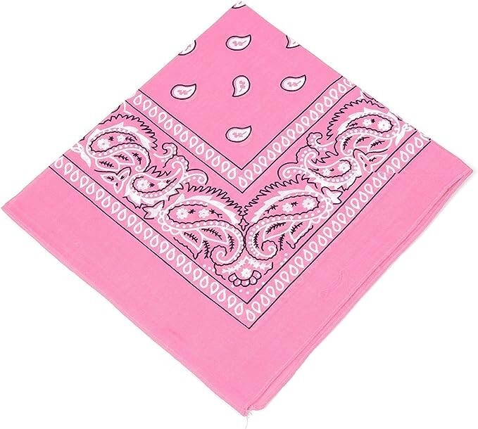 Barbie cosplay Paisley Bandana Scarf 100% Cotton Double Sided, 21 x 21 Inch