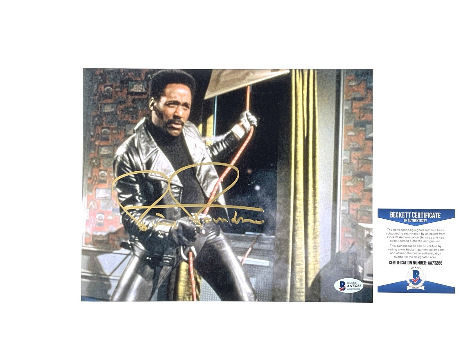 Richard Roundtree Hand Signed John Shaft 8×10 Photo Beckett BAS Certified COA 🔥