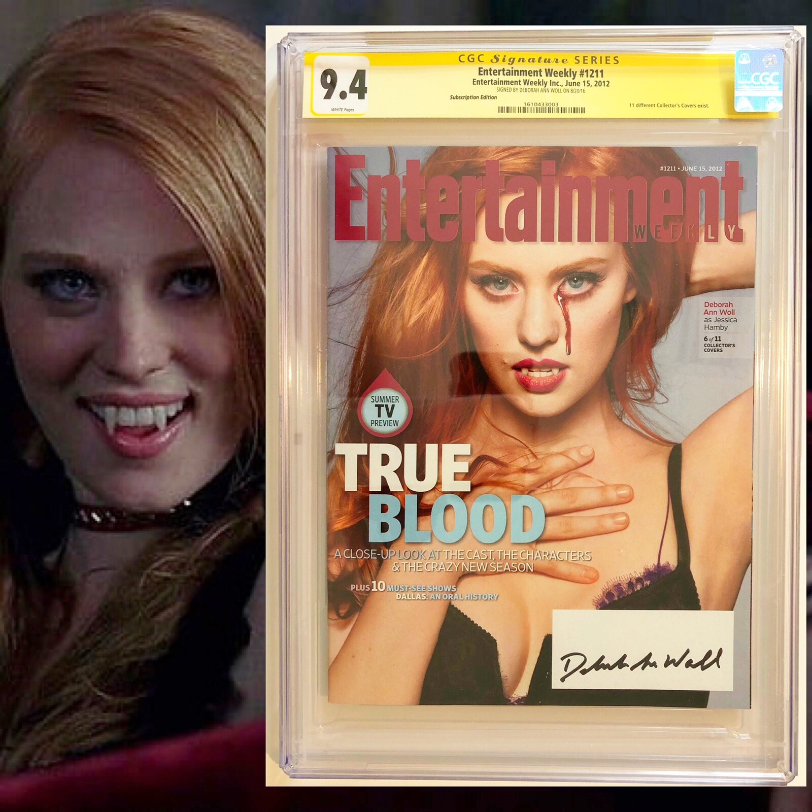 CGC 9.4 SS Entertainment Weekly #1211 signed by Deborah Ann Woll True Blood 2012