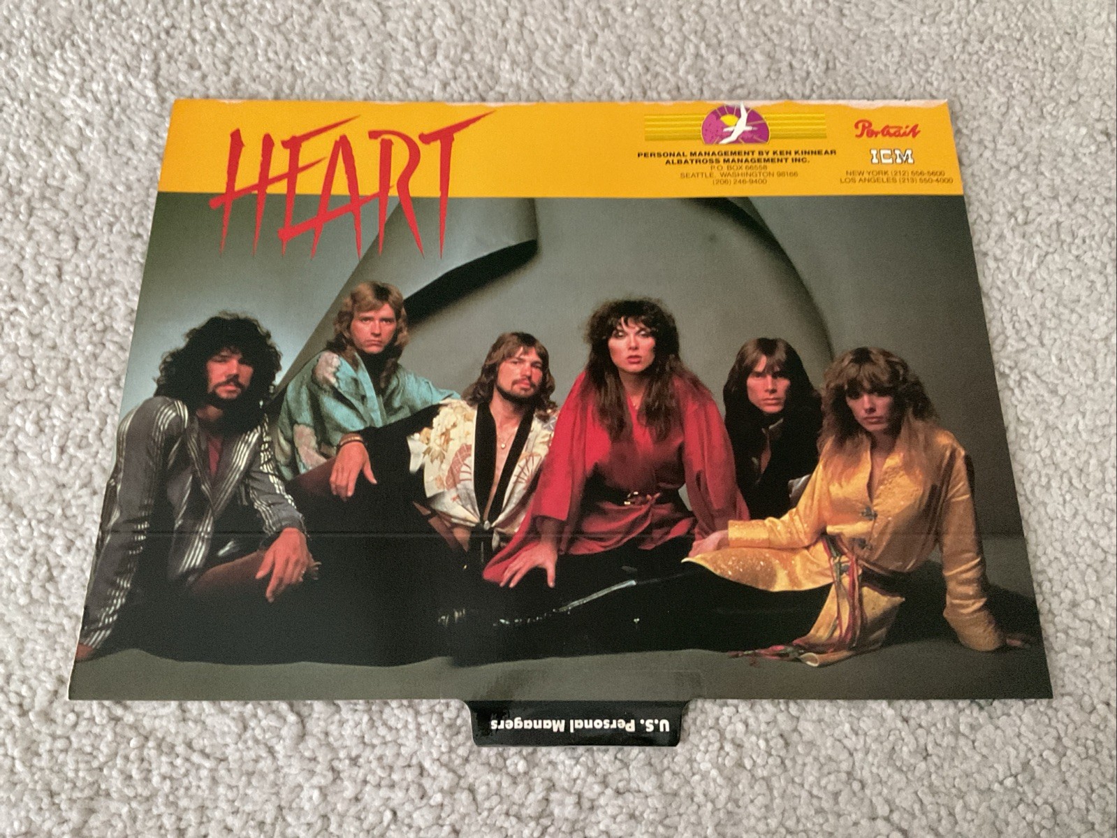 HEART ANN & NANCY WILSON 1978 VINTAGE PORTRAIT ICM MANAGEMENT ORIGINAL PROMO AD