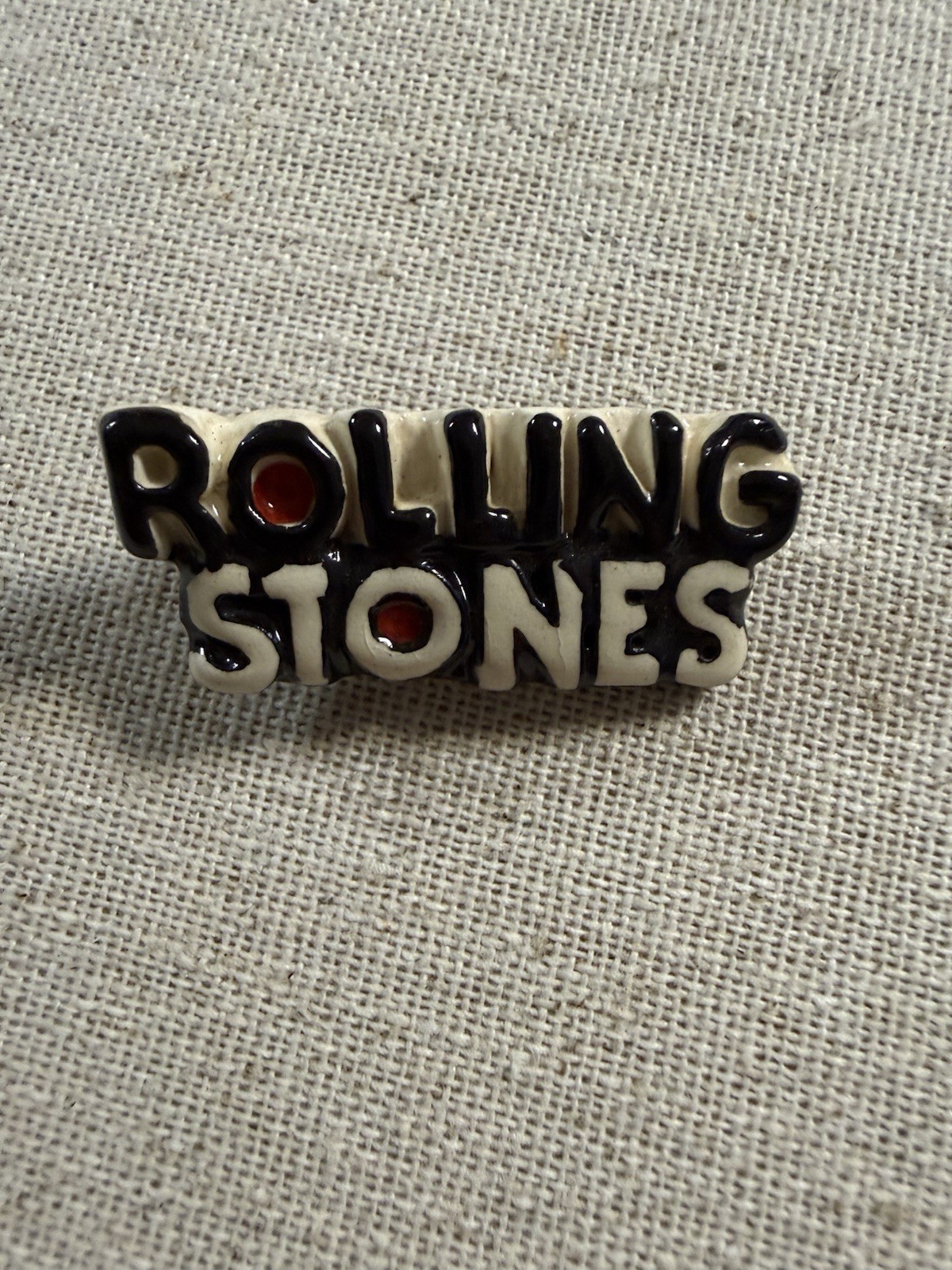 Rolling Stone Vintage Molded Pinback Button Pin Rock Music