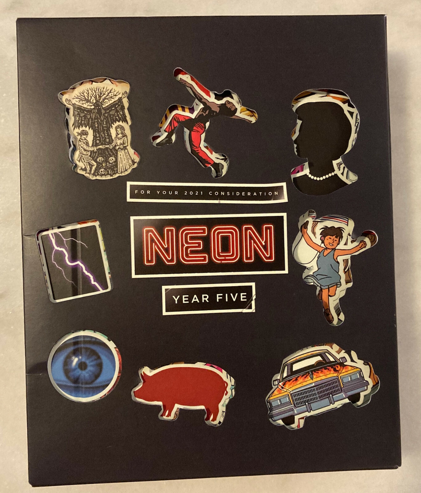 NEON 2021 FYC Promo Film Sleeve Booklet ONLY; Flee Pig Spencer Memoria Titane