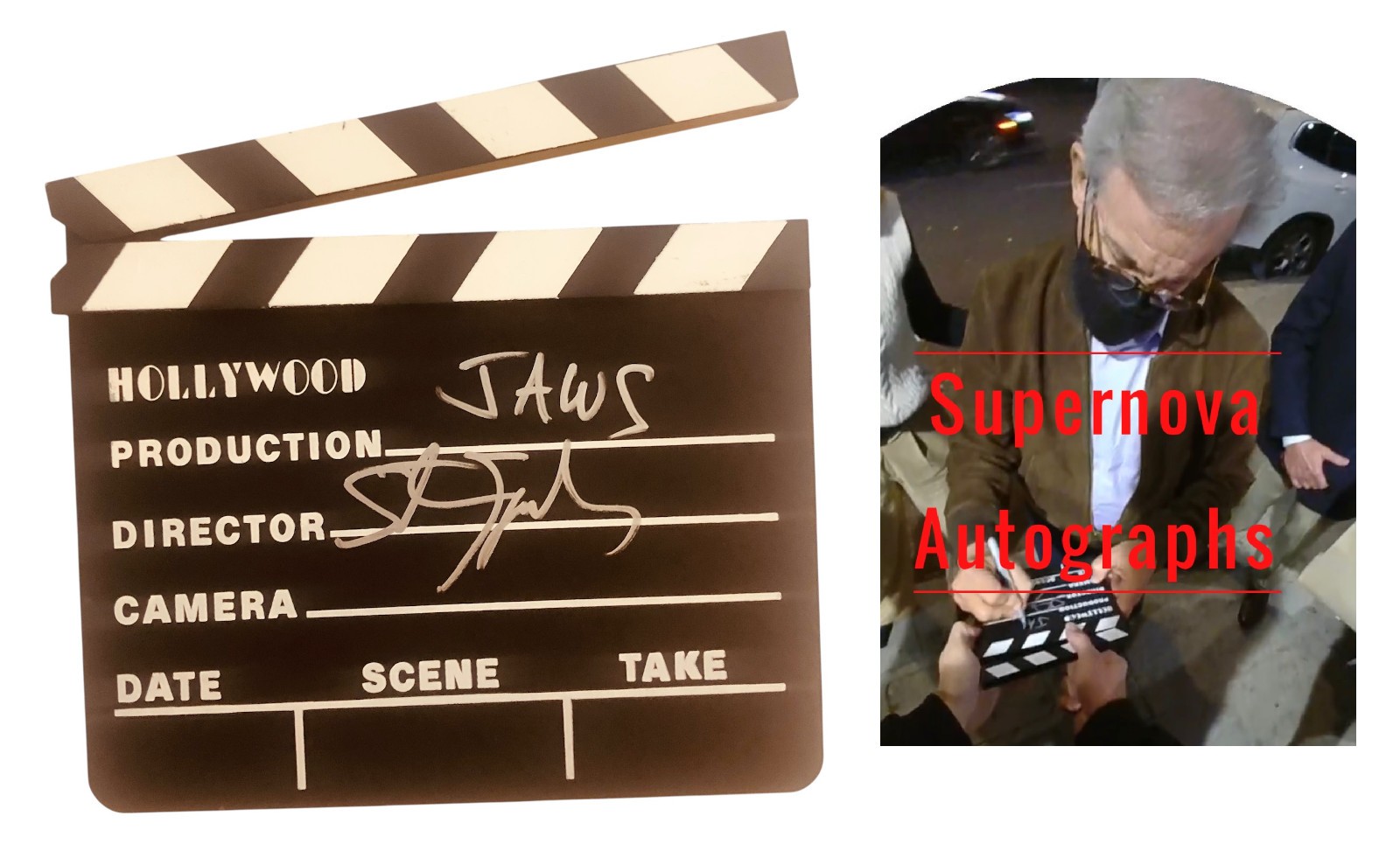 Steven Spielberg Signed Autograph Jaws Director Clapper with Exact Photo Proof