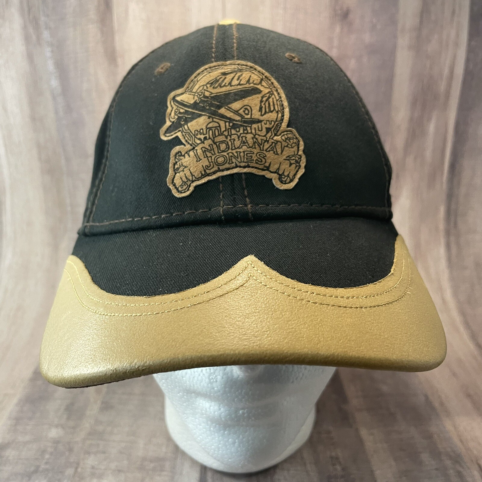 Lucas Films Indiana Jones Baseball Hat Cap Lucasfilm Brown Black Adjustable RARE