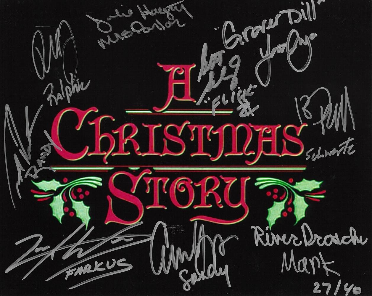 Christmas Story Cast Signed Autographed 8×10 Photo 9 Sigs #27/40 PSA/DNA#AH03996