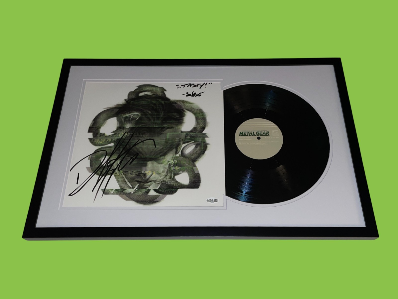 David Hayter Signed Metal Gear Solid Green Smoke Framed Mondo Vinyl JSA COA