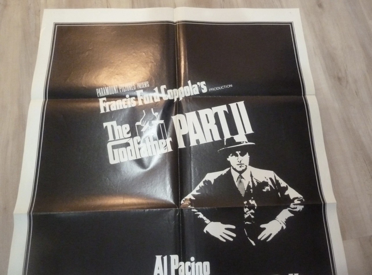 GODFATHER 2 Movie Poster One Sheet 1974 Marlon Brando Mafia RARE