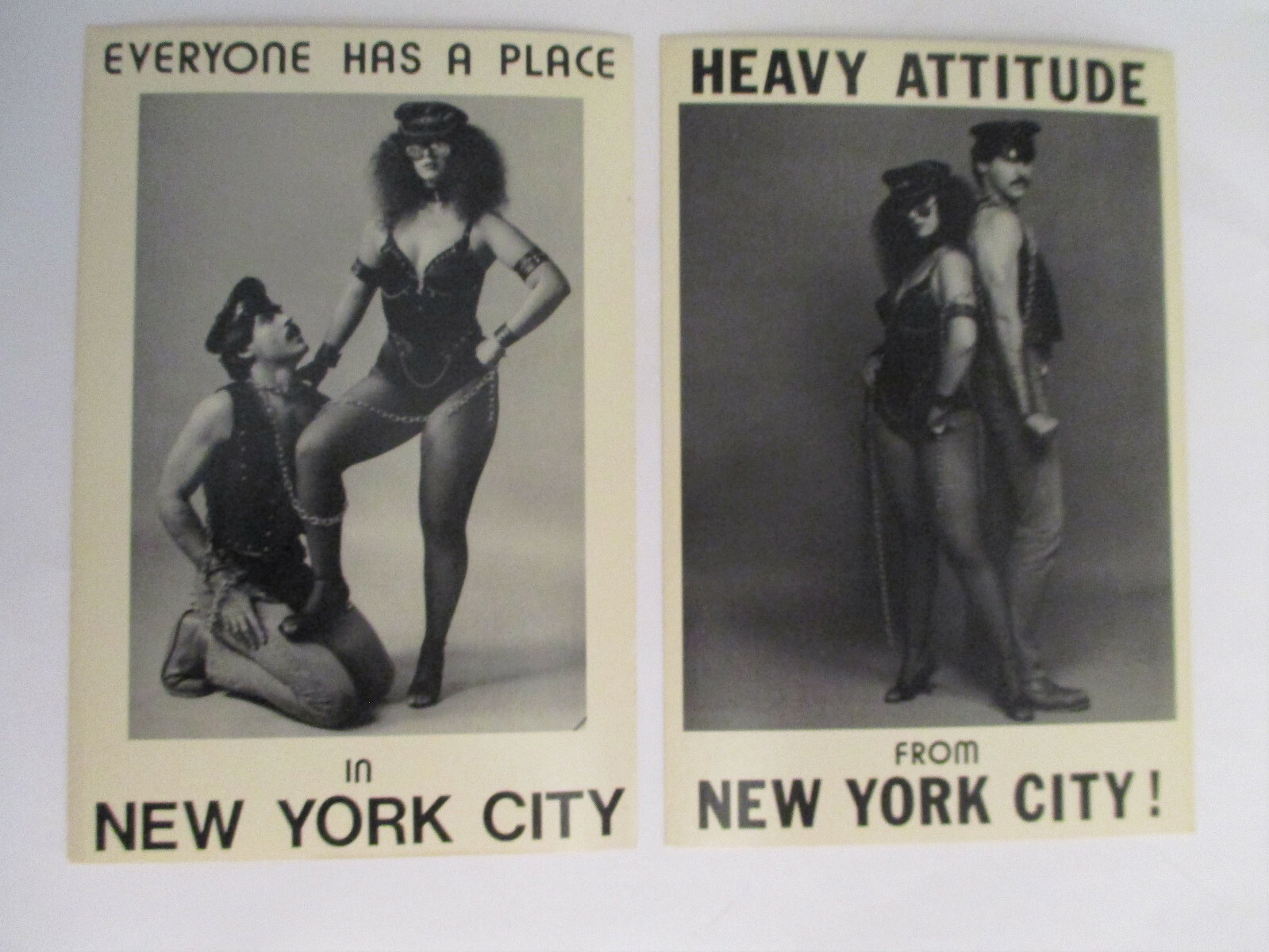 (2) Vintage 1983 NYC Postcard S&M Bondage Al Maas Michael Ian Photograph