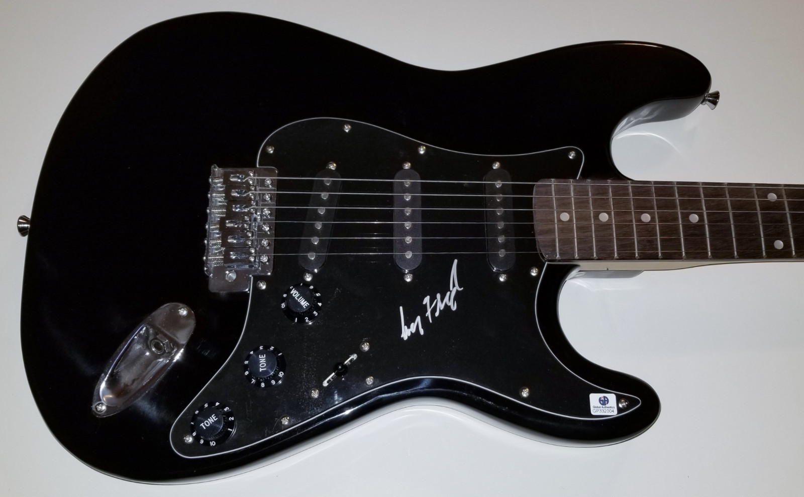 LARRY FLYNT Silver Ink Signed New Electric Guitar Legendary HUSTLER Publisher GA