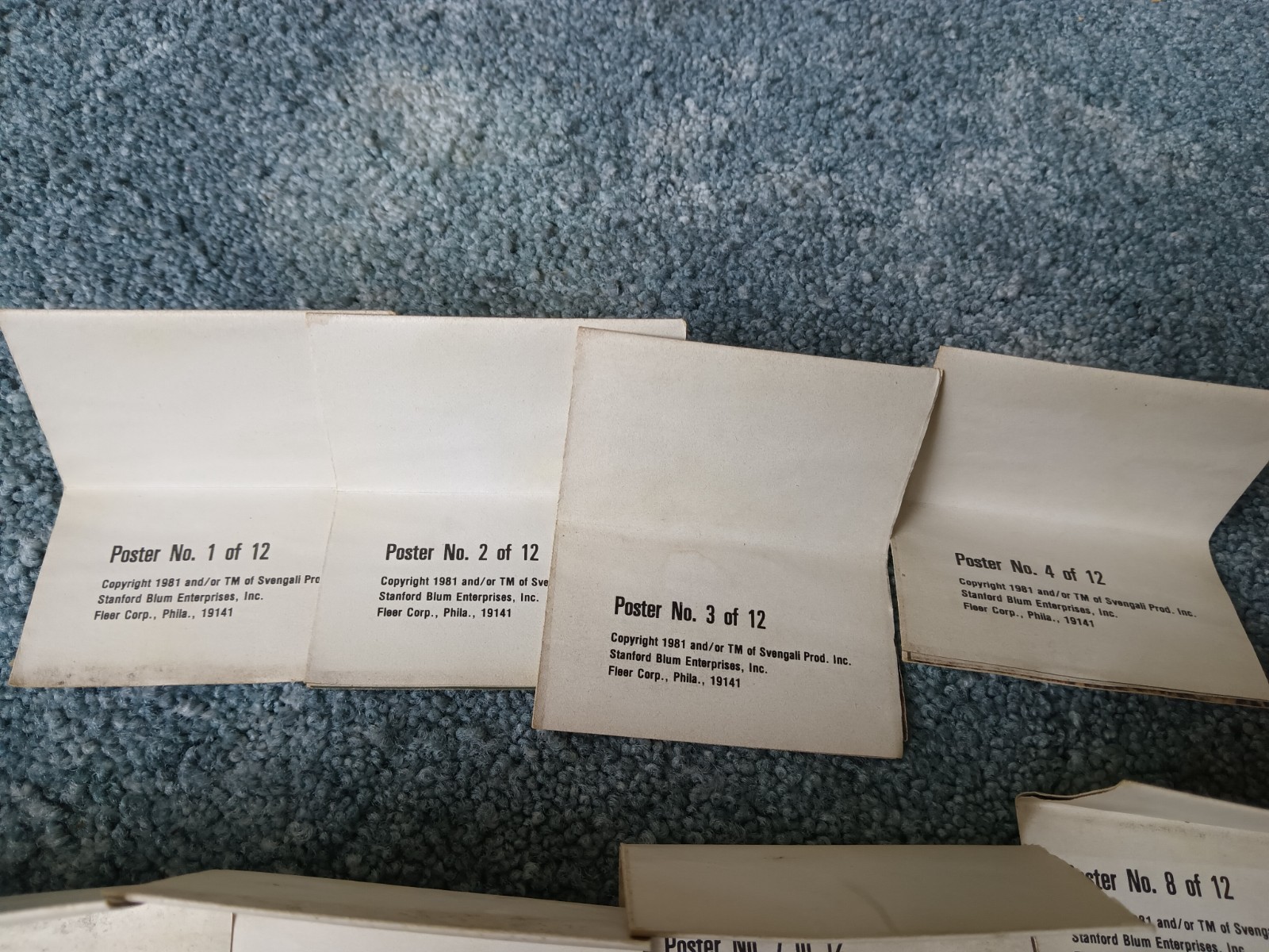 LOT OF 12 – BO DEREK MINI POSTERS – 1981 SVENGALI PROD -COMPLETE SET!