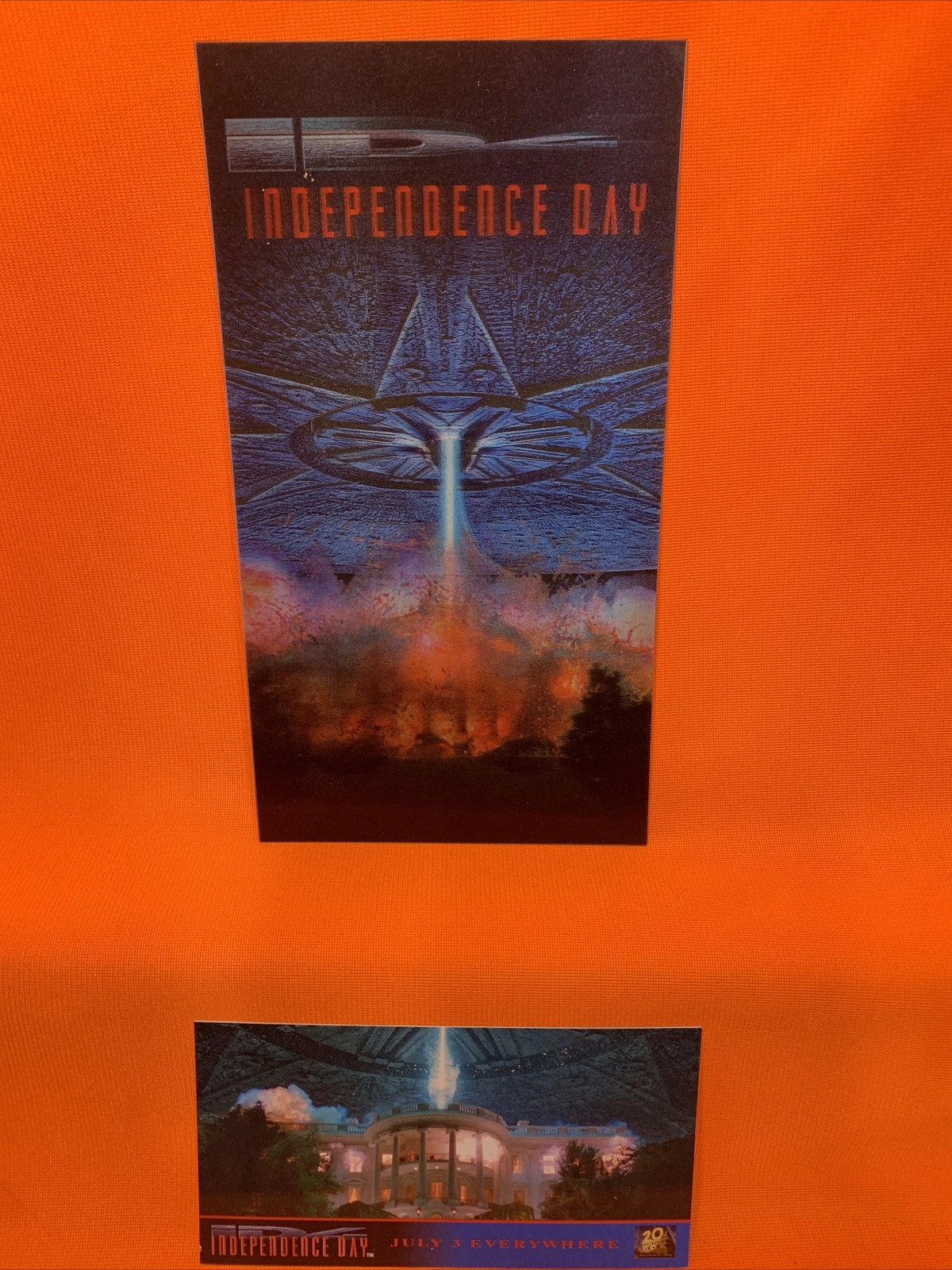 1996 ID4 Independence Day Movie Success Promo Insert Card Lenticular 3D Hologram
