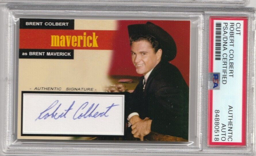 Robert Colbert Brent Maverick The Time Tunnel signed autograph card PSA DNA