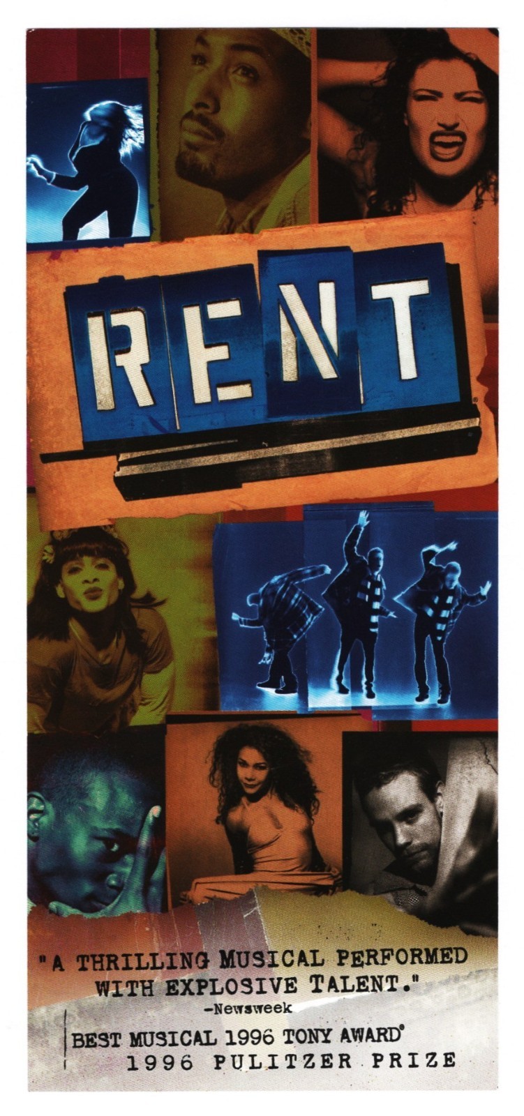 Neil Patrick Harris “RENT” Jonathan Larson 2001 Chicago Shubert Theatre Flyer