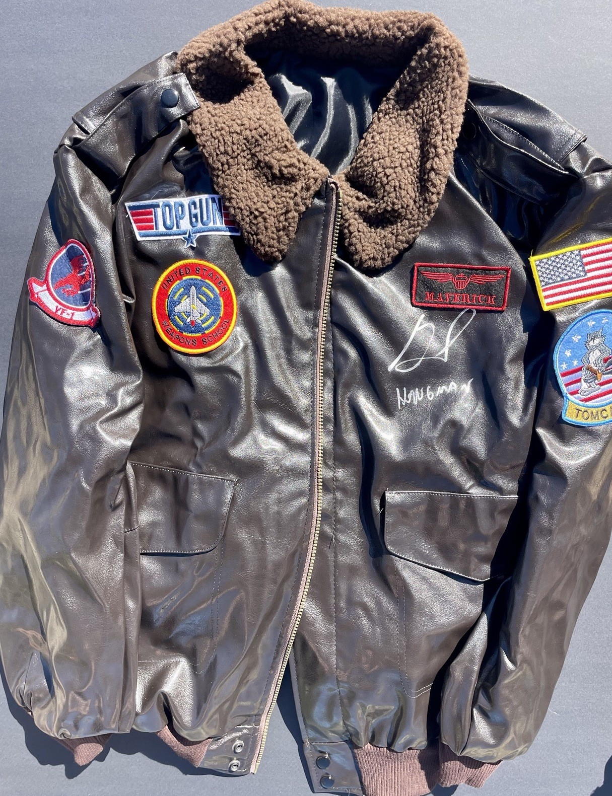 Glen Powell Signed Autographed Top Gun Maverick Bomber Jacket Psa/Dna Coa