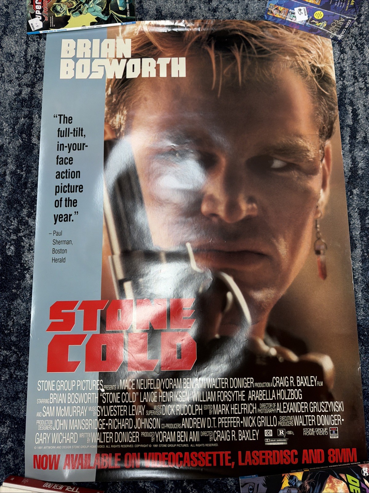 STONE COLD Movie POSTER 27×40 Brian Bosworth Lance Henriksen William Forsythe