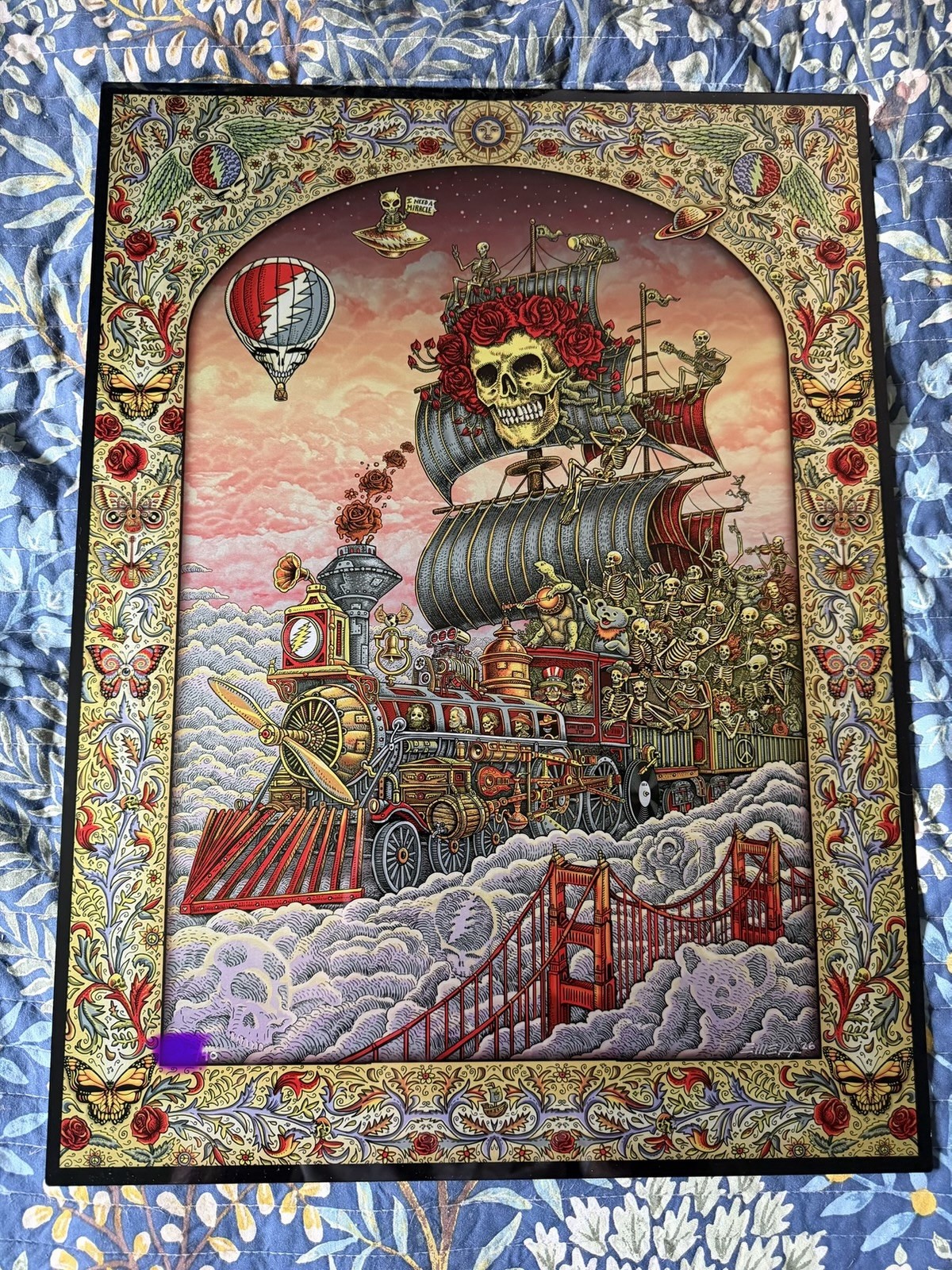 💀Emek “Trip Of Fools” GD60 18×24 Metal Poster AE/40 Signed Numbered 💀 🚂🔥