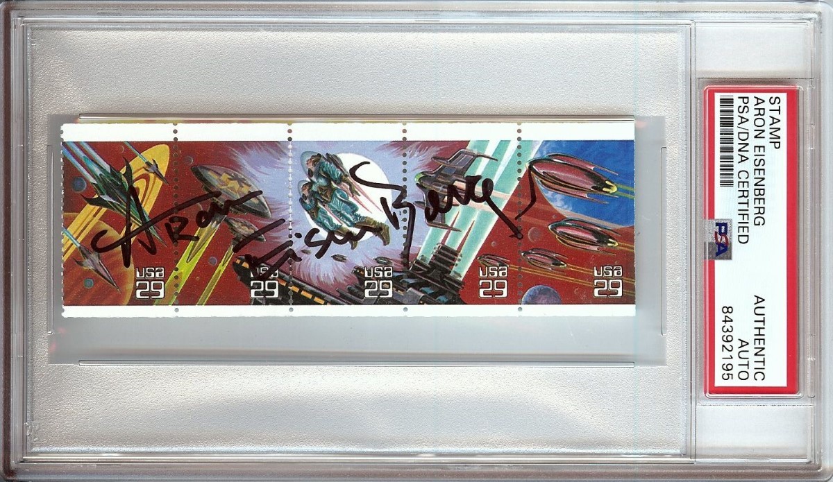 Aron Eisenberg Signed Autographed Postage Stamp Strip Star Trek DS9 PSA/DNA