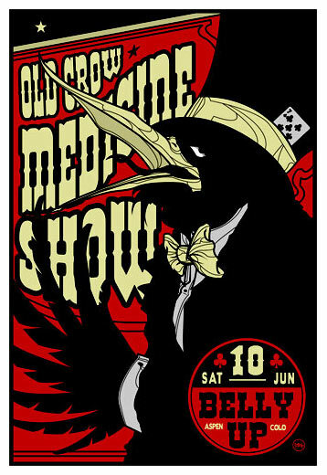 Scrojo Old Crow Medicine Show Belly Up Aspen Colorado 2006 Poster OldCrow_0606