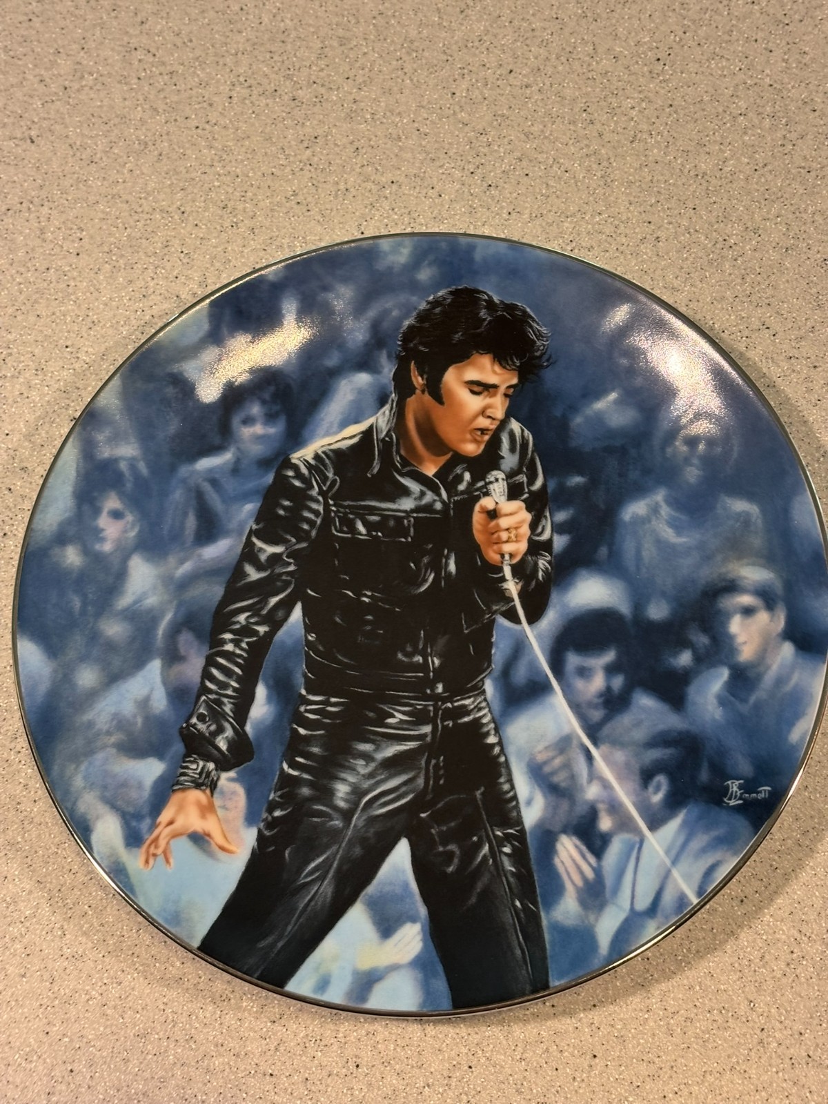 Elvis Presley Enterprises ’68 Comeback Special Collector Plate 1990 EUC