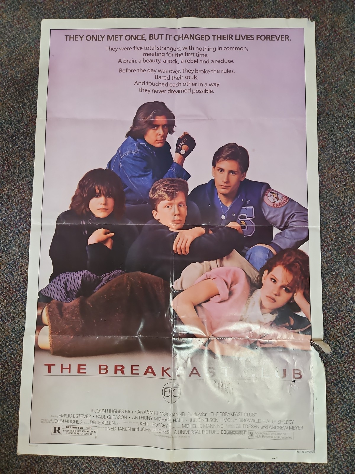 The Breakfast Club 1985 Movie Poster 27×41 And Famous Saying Poster Please Read