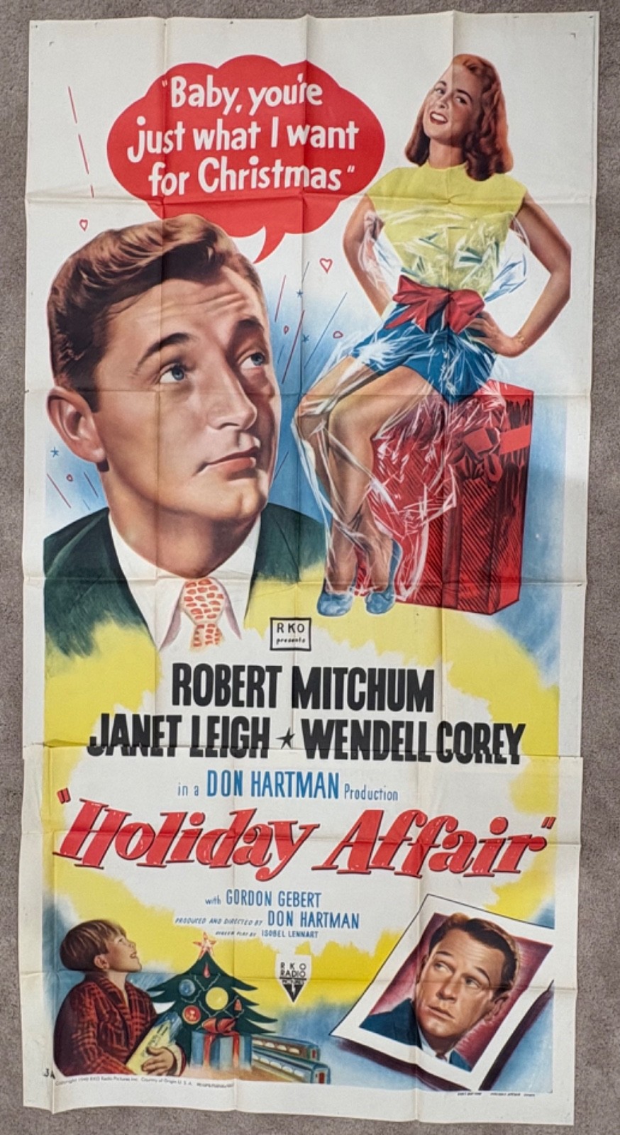 HOLIDAY AFFAIR ‘49 ROBERT MITCHUM BABY YOU’RE JUST WHAT I WANT FOR CHRISTMAS 3SH