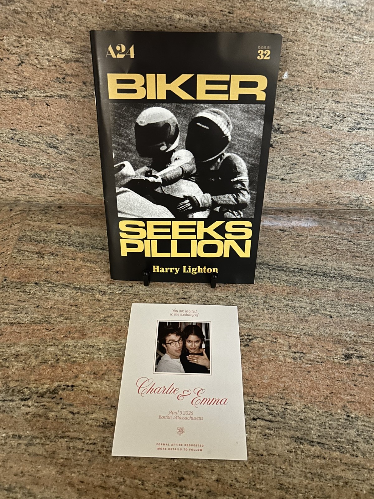 A24 Zine Iss 32 Biker Seeks Pillion Harry Lighton + The Drama A24 Movie Postcard